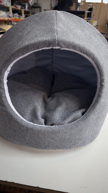 Igloo grigio mélange, dettaglio del cuscino estraibile